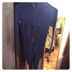 Blue French onesie pajamas size small